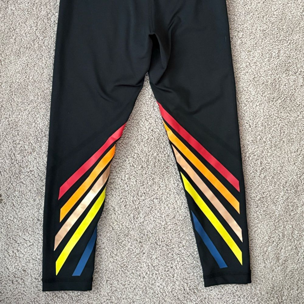 Style Reform X Exhale Black Color Stripe Women’s Leggings Size Medium - Picture 5 of 5